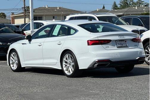 Glacier White Metallic 2023 Audi A5 Sportback 45 S Line Premium Plus