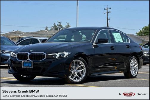 Jet Black 2025 BMW 330 330i Sedan