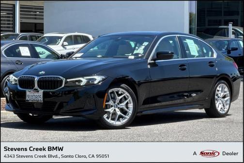 Jet Black 2025 BMW 330 330i Sedan