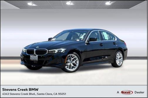 Jet Black 2025 BMW 330 330i Sedan