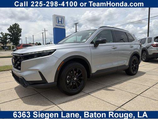 Solar Silver Metallic 2025 Honda CR-V Hybrid Sport AWD