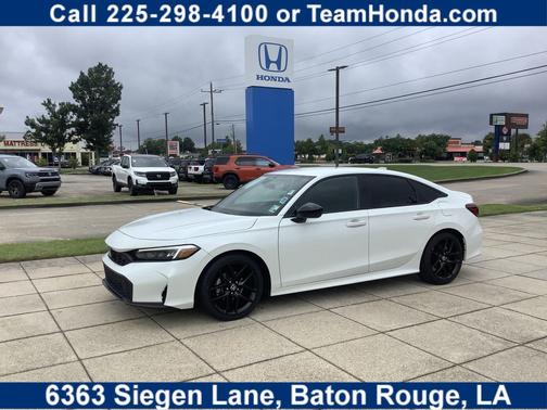 Platinum White Pearl 2025 Honda Civic Sport