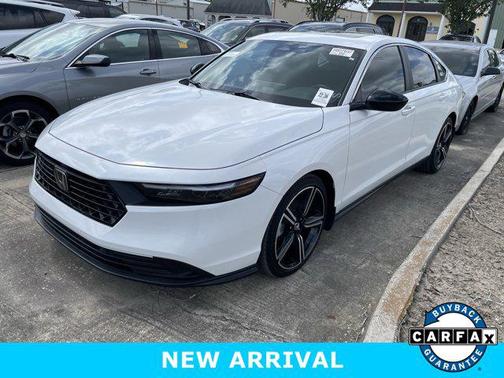 Platinum White Pearl 2025 Honda Accord Hybrid Sport