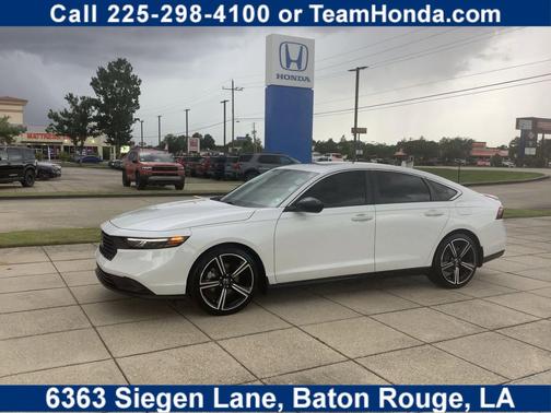Platinum White Pearl 2025 Honda Accord Hybrid Sport