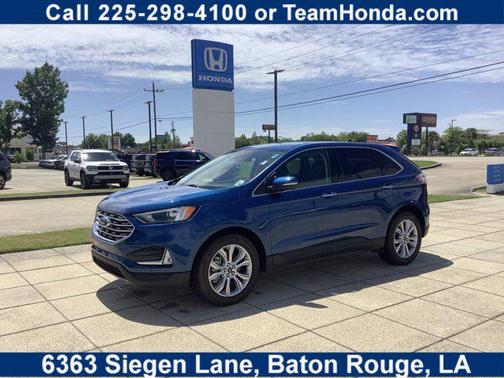 Atlas Blue Metallic 2024 Ford Edge Titanium