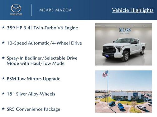 White 2022 Toyota Tundra SR5