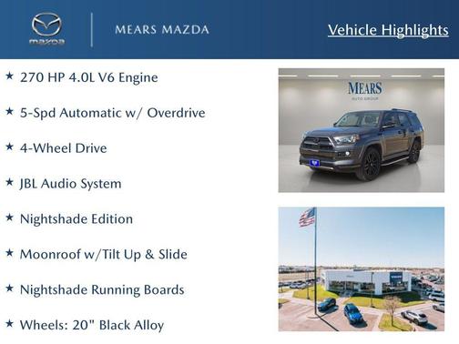 2020 Toyota 4Runner Nightshade Special Edition