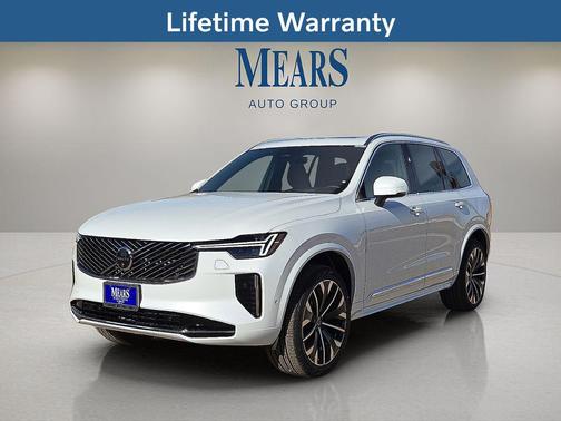 Crystal White Pearl 2026 Volvo XC90 Ultra, B6 AWD Gas (mild hybrid), Gasoline, Bright, 7 Seats