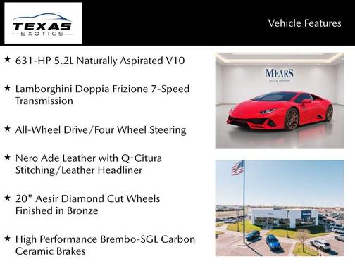 Red 2023 Lamborghini Huracan EVO Coupe
