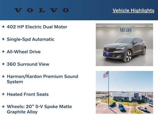 2023 Volvo C40 Recharge Pure Electric Twin Ultimate