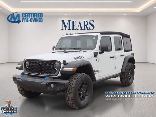 Bright White Clearcoat 2024 Jeep Wrangler 4xe Willys