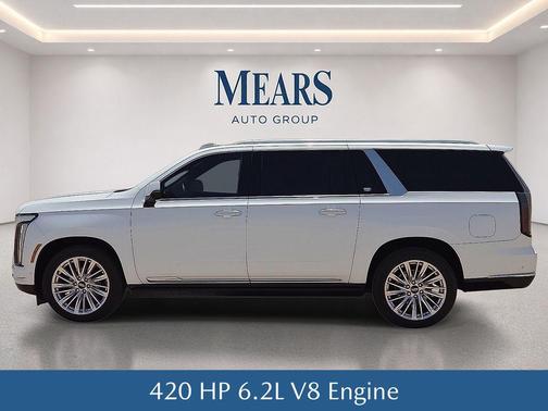 Crystal White Tricoat 2025 Cadillac Escalade ESV Premium Luxury