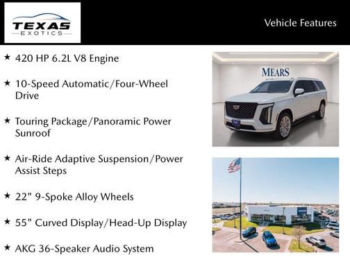 Crystal White Tricoat 2025 Cadillac Escalade ESV Premium Luxury