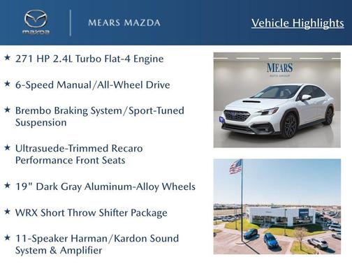 Ceramic White 2024 Subaru WRX TR