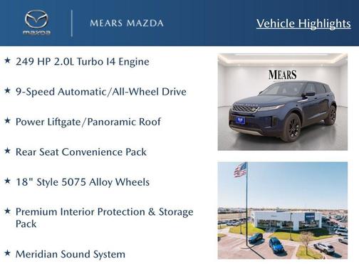 Portofino Blue Metallic 2021 Land Rover Range Rover Evoque S