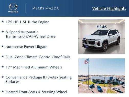 Summit White 2025 Chevrolet Equinox 1LT