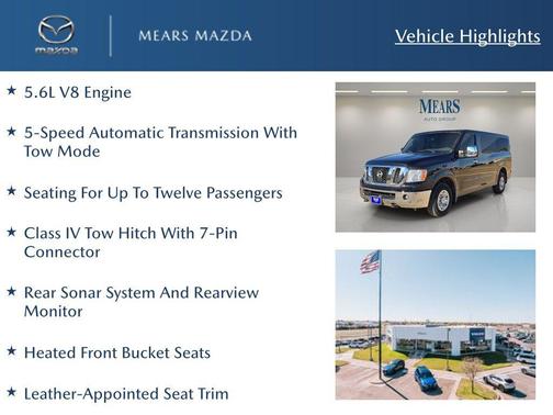 2016 Nissan NV Passenger NV3500 HD SL V8