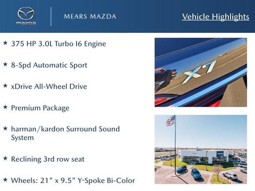 Black Sapphire Metallic 2023 BMW X7 xDrive40i