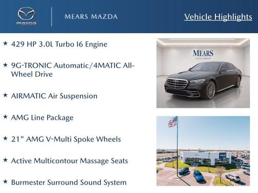 Black 2022 Mercedes-Benz S-Class 4MATIC