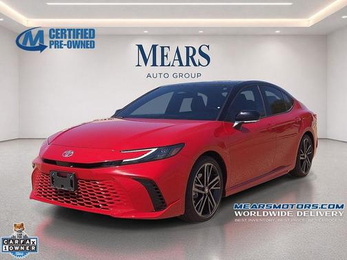 Supersonic Red/Midnight Black Metallic 2025 Toyota Camry XSE