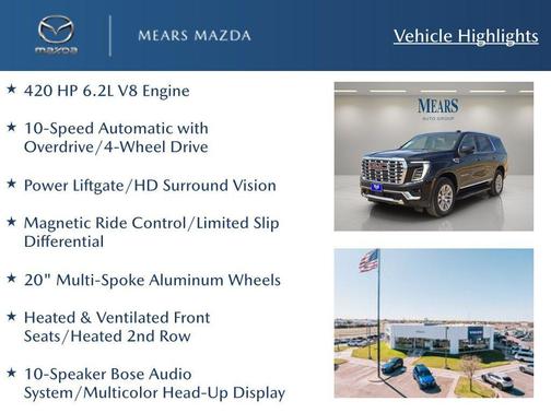 Onyx Black 2025 GMC Yukon Denali