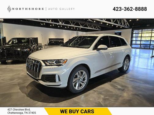 Glacier White Metallic 2023 Audi Q7 45 Premium