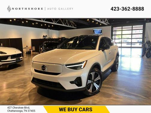 Crystal White Metallic 2023 Volvo C40 Recharge Pure Electric Twin Plus