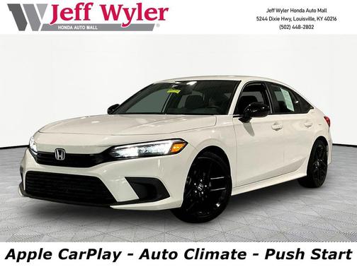 Platinum White Pearl 2023 Honda Civic Sport