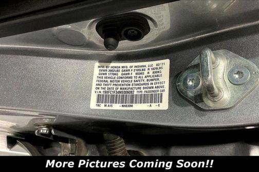 Lunar Silver Metallic 2021 Honda Civic EX