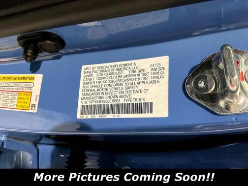 Diffused Sky Pearl 2025 Honda Ridgeline TrailSport