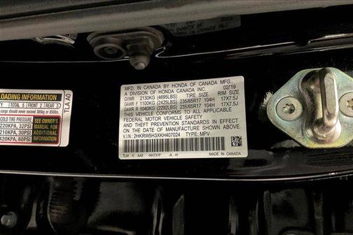 Crystal Black Pearl 2019 Honda CR-V LX