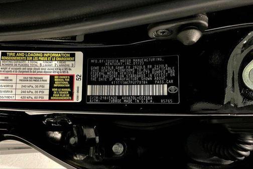 Midnight Black Metallic 2023 Toyota Camry SE