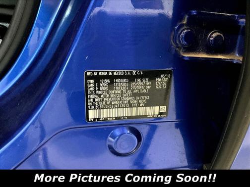 Aegean Blue Metallic 2018 Honda HR-V EX