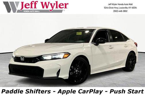Platinum White Pearl 2025 Honda Civic Sport
