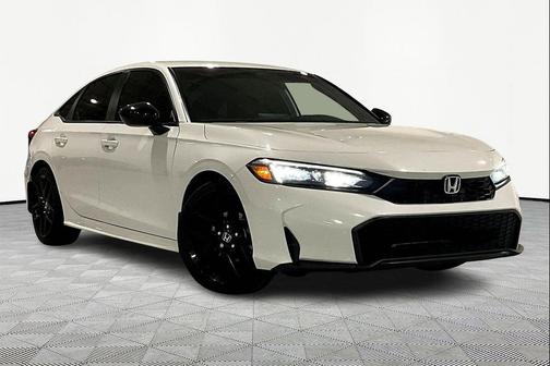 Platinum White Pearl 2025 Honda Civic Sport