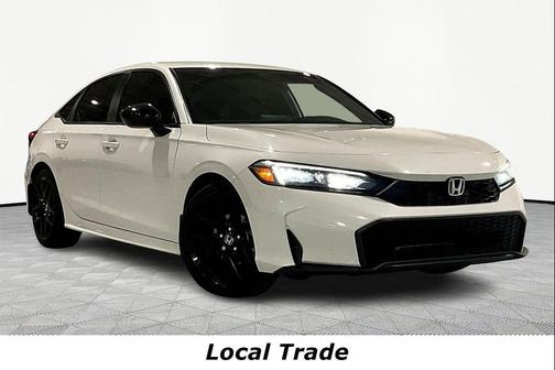 Platinum White Pearl 2025 Honda Civic Sport