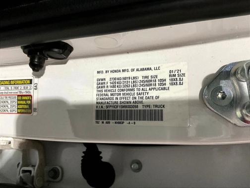 Platinum White Pearl 2021 Honda Ridgeline Sport