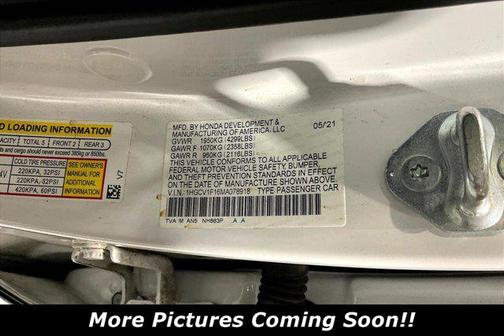 Platinum White Pearl 2021 Honda Accord LX 1.5T