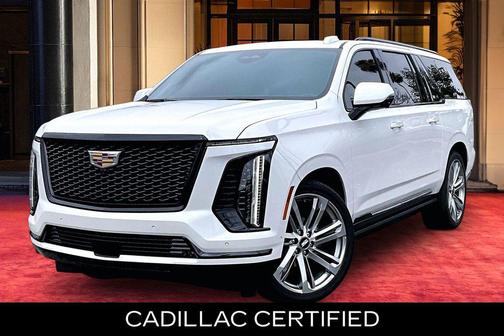 Crystal White Tricoat 2025 Cadillac Escalade ESV Sport Platinum