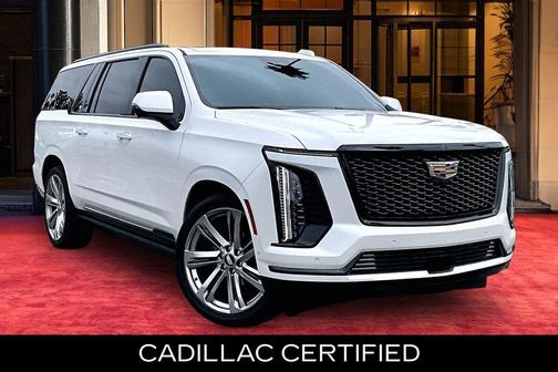 Crystal White Tricoat 2025 Cadillac Escalade ESV Sport Platinum