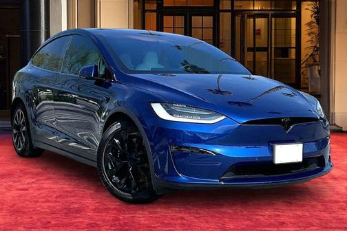 Deep Blue Metallic 2022 Tesla Model X Plaid Tri Motor All-Wheel Drive