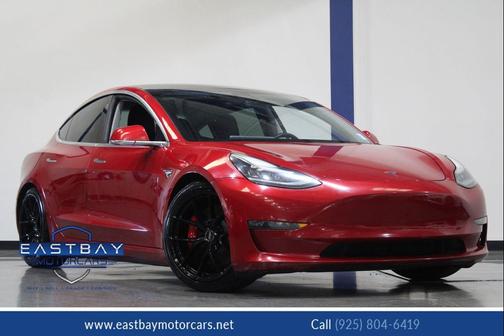 Red Multi-Coat 2020 Tesla Model 3 Performance