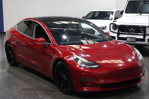 Red Multi-Coat 2020 Tesla Model 3 Performance