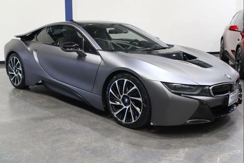 Frozen Gray Wrapped - Crystal White Pearl Paint 2015 BMW i8 Base