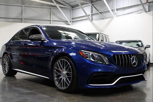 Blue 2019 Mercedes-Benz AMG C 63 S