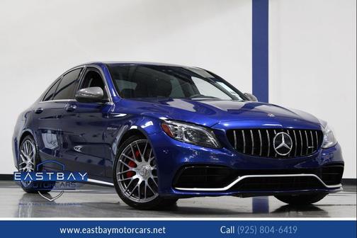 Blue 2019 Mercedes-Benz AMG C 63 S