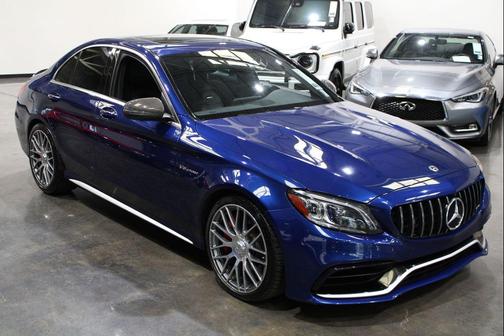 Blue 2019 Mercedes-Benz AMG C 63 S