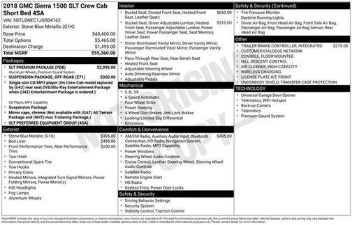 2018 GMC Sierra 1500 SLT