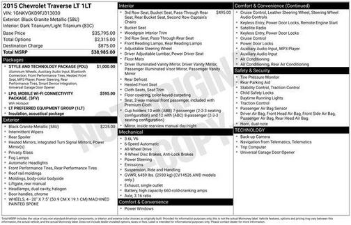2015 Chevrolet Traverse 1LT