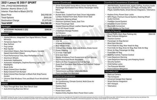 2021 Lexus IS 350 Base